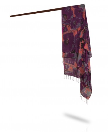 Палантин Женский S23-FLEUR.DU.CIEL/PECHE